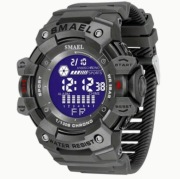 ZEGAREK SPORTOWY SMAEL PREMIUM WR50M LED+ETUI EVA|BLACK