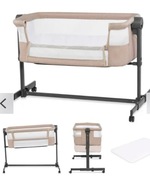 Łóżeczko dostawne Kinderkraft 2w1 NESTEE UP 2 beżowe, regulacja nachylenia