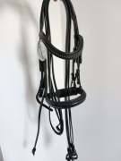 Ogłowie munsztukowe skórzane Equidream Cob czarne
