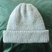 Czapka ręcznie robiona, hand made, błękitna,niebieska