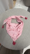 Zara różowa chusta szalik wiosna dziecko 3-5 l