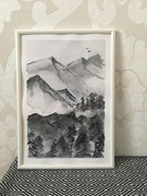 Dekoracja ścienna A4 akwarela obraz obrazek 