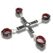 Skórzane kajdanki damskie WHIPS BDSM – regulowane, mocne, eleganckie