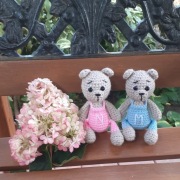 Misiu do metryczki na szydełku