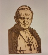 Grawerowane zdjęcie papieża Jana Pawła II