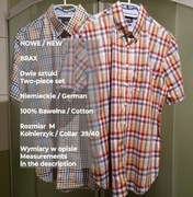 BRAX  Zestaw dwóch nowych koszul z krótkim rękawem, 100% Bawełna, Roz. M