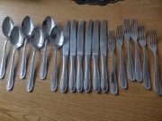 Sztućce Gerlach łyżki noże widelce 18 sztuk wzór kłos 