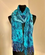 Damski szalik niebieski 170x70