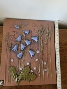 Płytka ceramiczna, Niebieskie kwiaty, Jie Gantofta, Szwecja