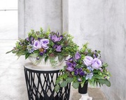 ZESTAW NAGROBNY KOMPOZYCJA + BUKIET GRÓB CMENTARZ POMNIK