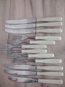 Sztućce radzieckie widelce noże 11 sztuk  