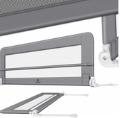 Barierka ochronna do łóżka dziecięcego 180 cm szara Kesser