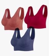 3 Pack Biustonosz Sportowy Dla Kobiet Bezszwowy Rozmiar XXXL
