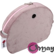 Organizer Obag MOON LIGHT różowy – welur brudny róż 2 kieszenie | OMAY