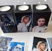 Star Wars Gwiezdne Wojny świeczniki drewniane 