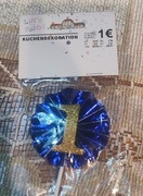 Dekoracja na tort topper z cyfrą 1.