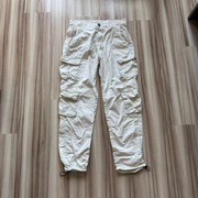 Spodnie cargo białe/kremowe