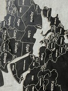 Drewniana mapa świata 