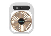 Wentylator biurkowy z mgiełką - bialy