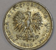 Moneta 5 zł 1986 rok. Nie czyszczona 