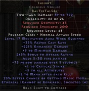 Diablo 2 R eth insight CV 17 aura nonladder PC