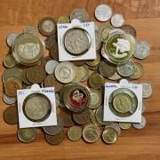 Zestaw ponad 100 Starych Monet Polska IIRP Sobieski Somalijski Słoń Lampart