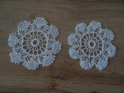 Stara serwetka szydełkowa rękodzieło 2 szt.