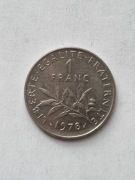moneta 1 FRANK * FRANCJA * 1978