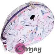 Fioletowy organizer do Obag MOON LIGHT flamingi pastelowe róż pudrowy OMAY