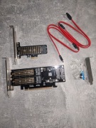 2 x adapter do komputera PC do dysków M.2 NVME / M.2 SATA / mSATA