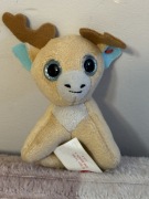 Maskotka pluszak Renifer tos piekne brokatowe oczy TY 13 cm