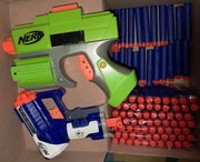 2 pistolety NERF + 92 strzałki, większość nowych