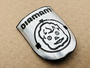 Emblemat na główkę ramy rower DIAMANT Logo tabliczka ALU 4x5cm