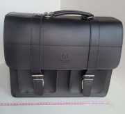 Torba skórzana Paolo Peruzzi na laptop 15,6" czarna – bardzo dobry stan