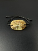 Bransoletka z bursztynem regulowana na sznurku