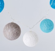 Łańcuch dekoracyjny święcący Kule świecące Cotton Ball Lights 6m