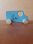 Drewniany samochód samochodzik autko do zabawy | imię Parker | handmade
