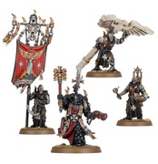 Warhammer 40000 Chaplain Grimaldus & Retinue - złożone modele.