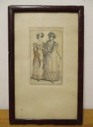 Grafika KOSTIUMY PARYSKIE Papier passe-partout 1822 r. DESA