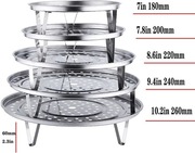 Parowar, 5 wkładek ze stali nierdzewnej do garnków