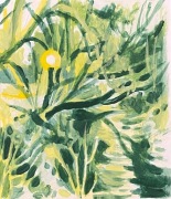 Miniatura "Prokrastynacja" - malunek na papierze, akryle, format 68x79mm