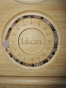 Bransoletka z turmalinu z serduszkiem z kwarcu różowego