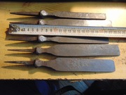 Stare dłuta 5 szt. z I połowy XX wieku