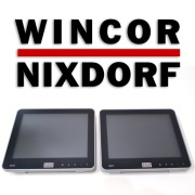 2x monitor 8 cala, Wincor Nixdorf BA90 POS, dotykowy, DVI