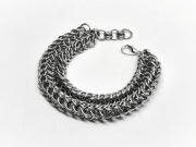 Bransoletka chainmaille stal chirurgiczna ciężka gothic industrial