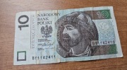 Banknot obiegowy 10zl Seria BY 1142411 radar