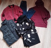 zestaw damski młodziezowy 5 szt bluzy spodnie  kurteczka kamizelka S/M