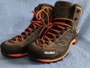 Buty Salewa Mountain Trainer Mid GTX męskie - asphalt/fluo orange