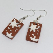 Świąteczne kolczyki zimowe śnieżynki ręcznie robione