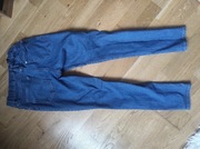 Jeansy rurki błękitne regulacja szczupłe 152 H&M